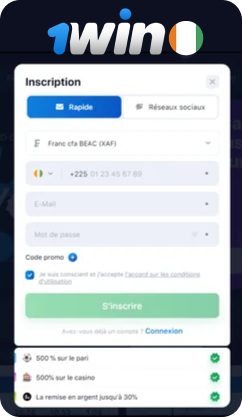 1win Registre